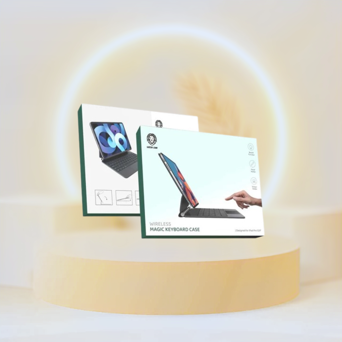 لوحة مفاتيح لاسلكية سحرية من Green Lion لجهاز iPad Pro مقاس 12.9 بوصة