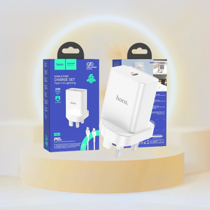 Wall charger “NK6 Rise” single port PD20W UK set with cable