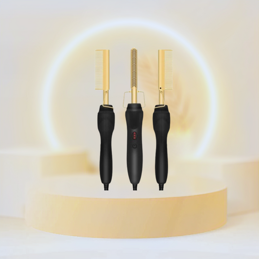 Gold Ceramic Professional Press Comb