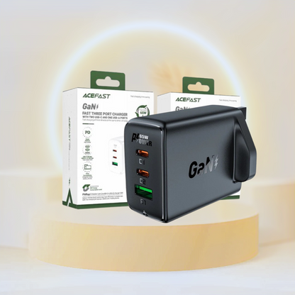 AceFast Fast Charge Wall Charger A44 PD65W GaN (2xUSB-C + USB-A) UK