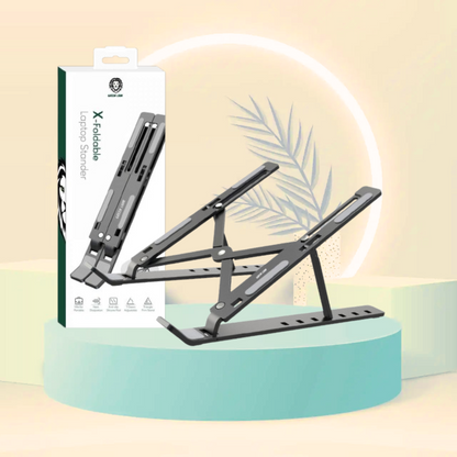 Green X-Foldable Laptop Stand - Gray