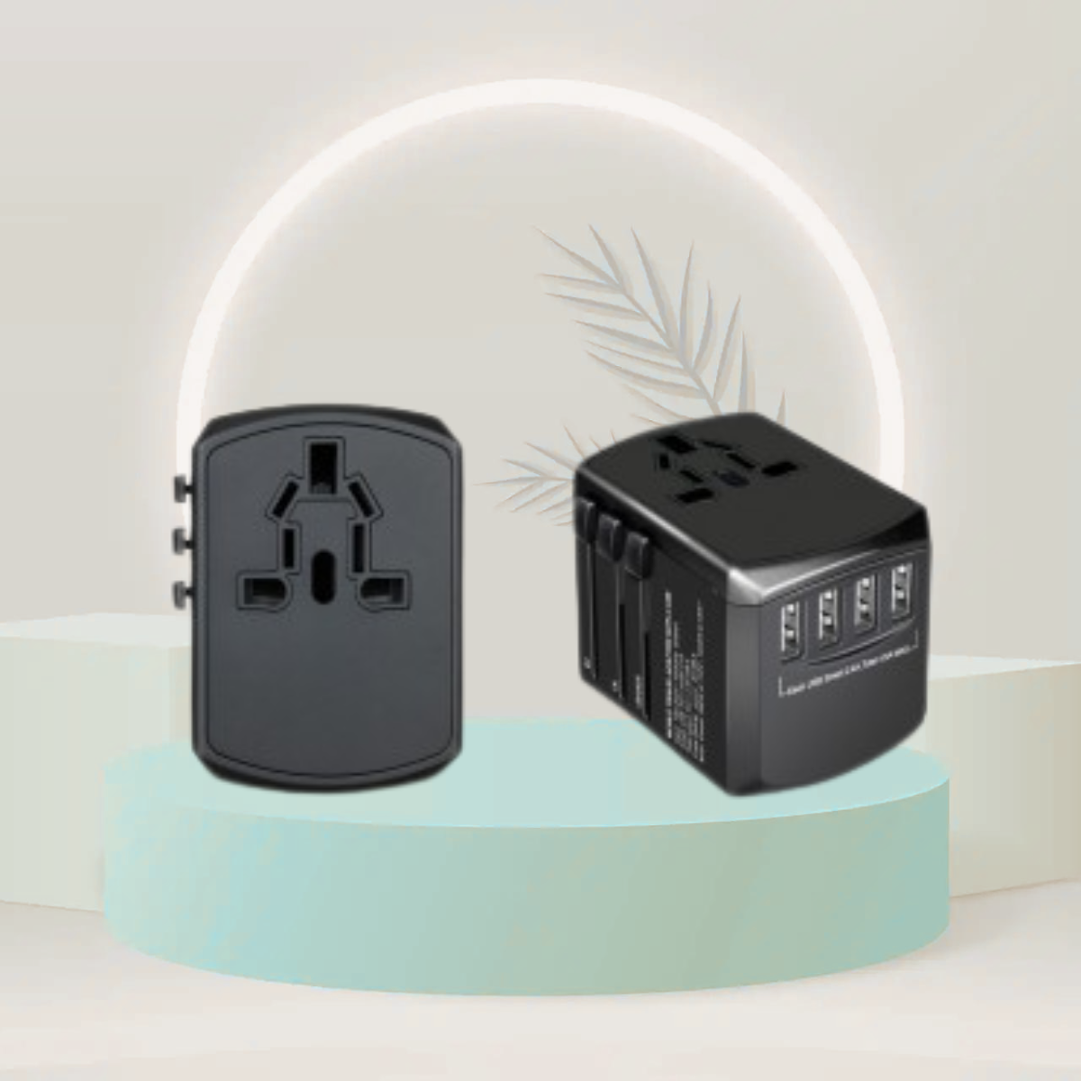 Universal Travel Adapter ( 4 USB Port ) 5V 4.5A - Black