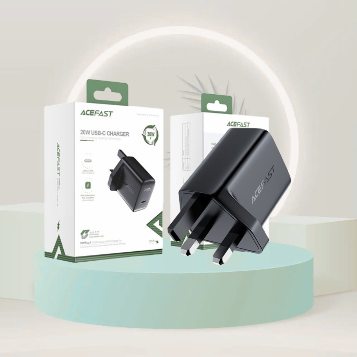 AceFast Fast Charge Wall Charger A4 PD3.0 20W (1xUSB-C) UK