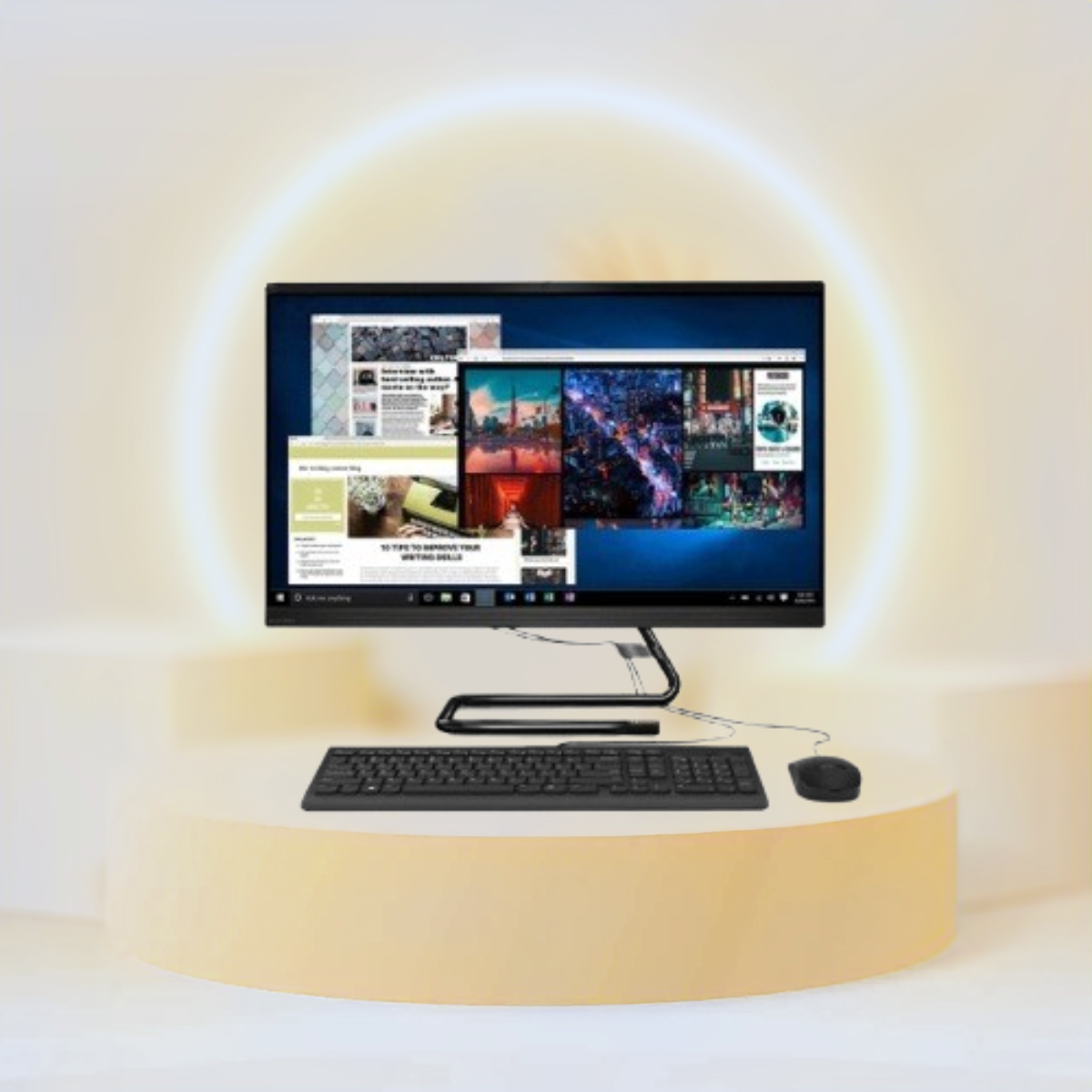 لينوفو ايديا سنتر AIO 3 / F0EY00CWAX / انتل كور i5-10400T / 8 جيجا بايت رام / 512 جيجا بايت SSD / 2 جيجا بايت جرافيكس / 27 بوصة FHD