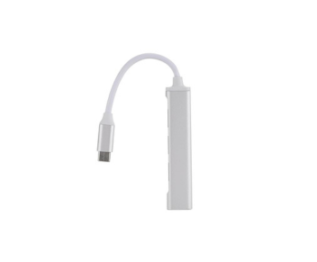 محول USB Type C HUB 3.0 صغير الحجم من الألومنيوم مزود بـ 4 منافذ متعدد المنافذ