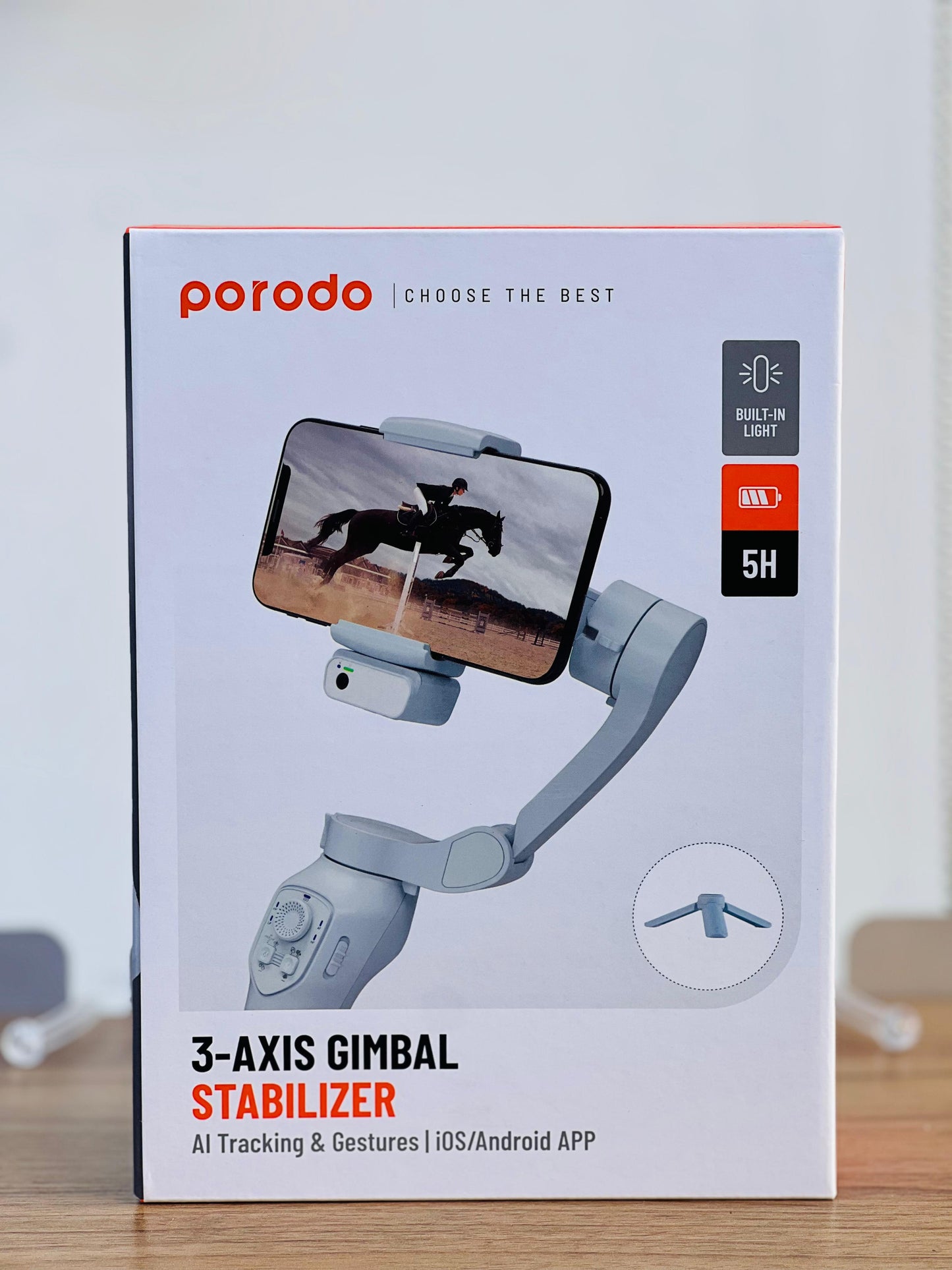 جهاز تعقب بورودو AI Gimbal P7C Pro Plus - رمادي