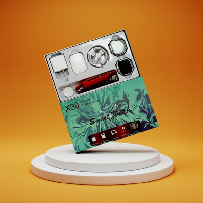 X30 Unique Combination 2 Smart Watches & AirPods Pro 2 with 2 Straps 1 Charger