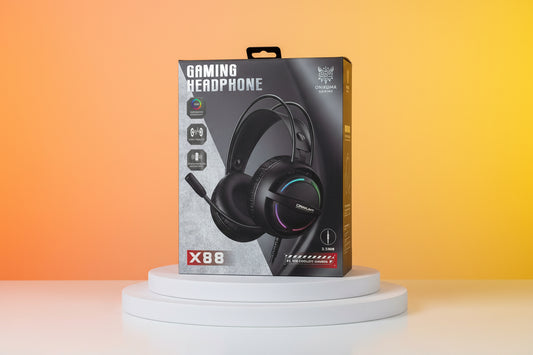 ONIKUMA X88 RGB Gaming Headset  360° Rotatable Mic & Comfortable Earmuffs