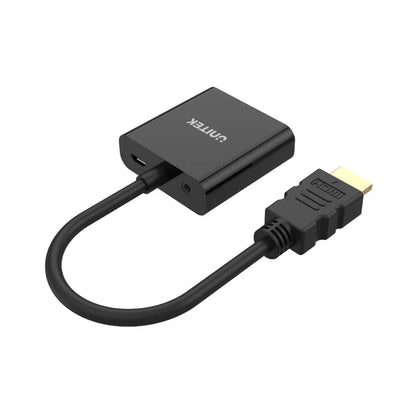 محول UNITEK HDMI إلى VGA بمقبس 3.5 ملم للصوت الاستريو