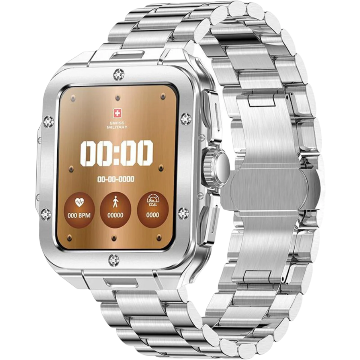 Swiss Military ALPS 2 Smart Watch Silver Frame with Stainless Steel Strap