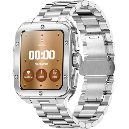 Swiss Military ALPS 2 Smart Watch Silver Frame with Stainless Steel Strap