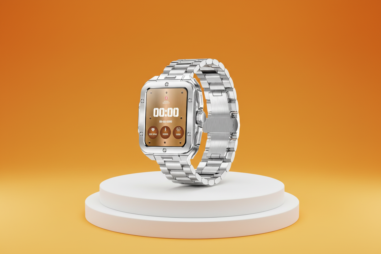 Swiss Military ALPS 2 Smart Watch Silver Frame with Stainless Steel Strap