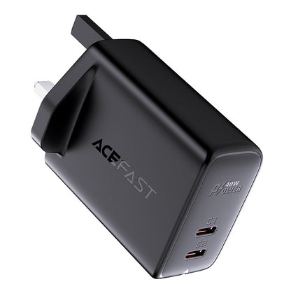 شاحن حائط AcFast Fast Charge A12 PD40W (2xUSB-C) المملكة المتحدة