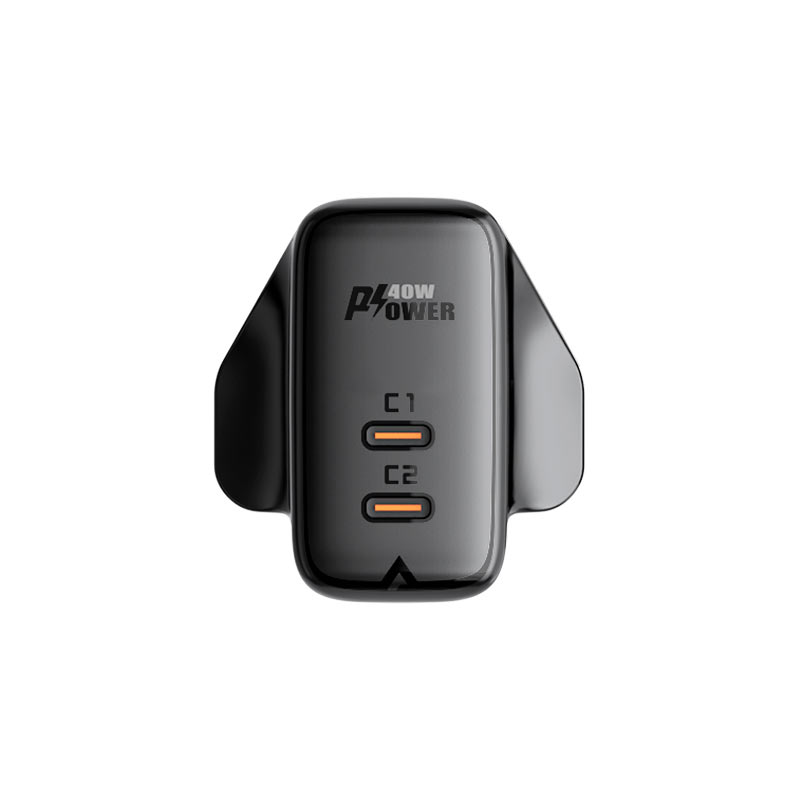 شاحن حائط AcFast Fast Charge A12 PD40W (2xUSB-C) المملكة المتحدة
