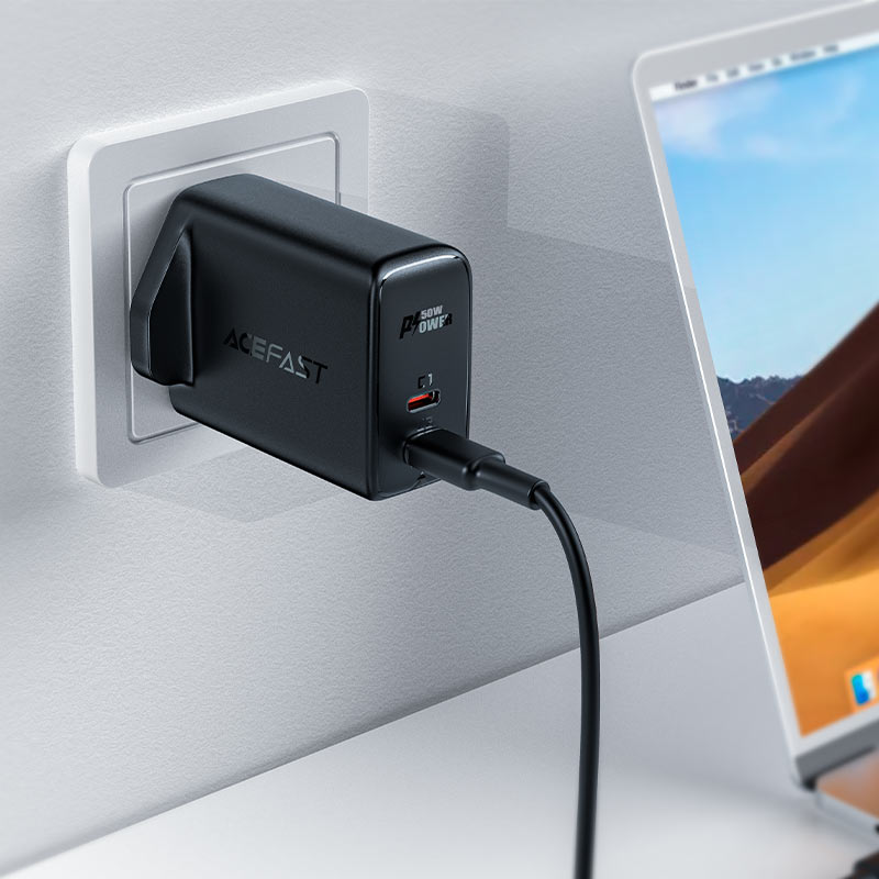 AceFast Fast Charge Wall Charger A32 GaN PD50W (2xUSB-C) UK