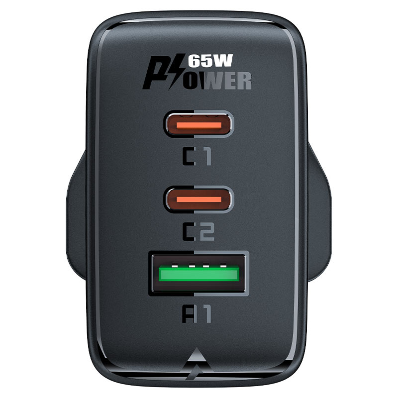 AceFast Fast Charge Wall Charger A44 PD65W GaN (2xUSB-C + USB-A) UK