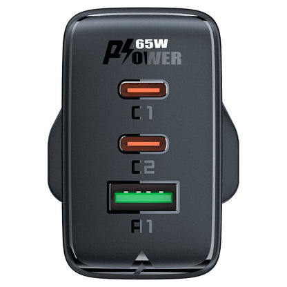 AceFast Fast Charge Wall Charger A44 PD65W GaN (2xUSB-C + USB-A) UK