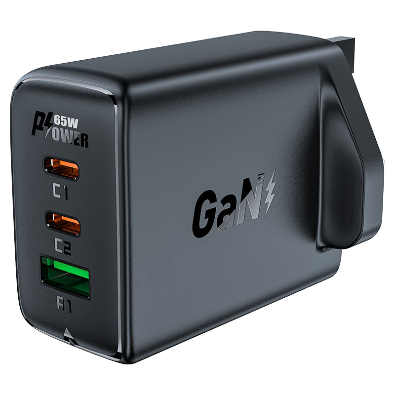 AceFast Fast Charge Wall Charger A44 PD65W GaN (2xUSB-C + USB-A) UK