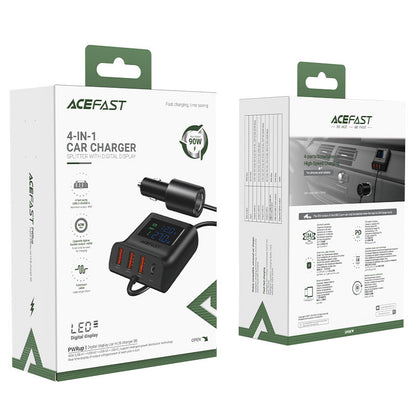 AceFast Fast Charge Car HUB Charger B8 (3xUSB-A+1xUSB-C)