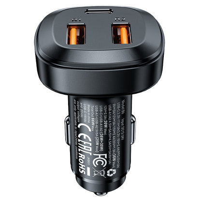 شاحن سيارة AceFast Fast Charge B9 بقوة 66 وات (2xUSB-A+USB-C)