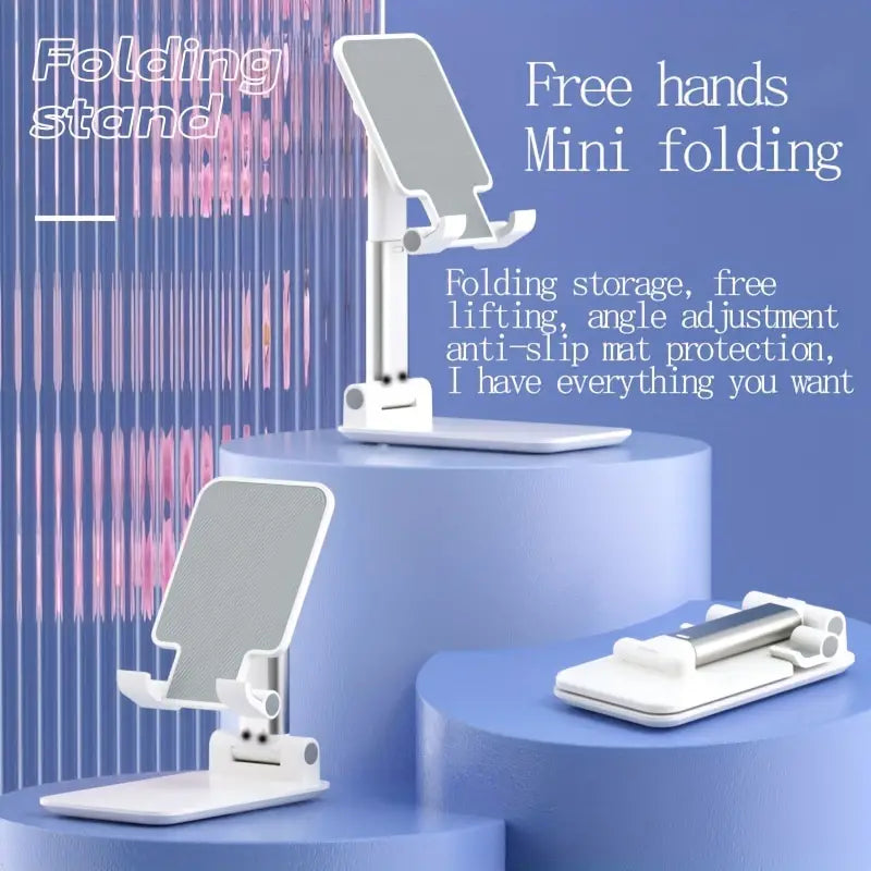 Stay Connected Anywhere:  Folding Phone Holder For Desk