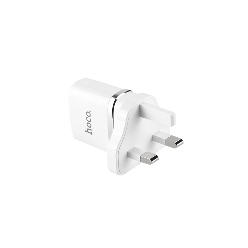 Hoco Wall charger “C11B Smart” UK plug single USB charging adapter