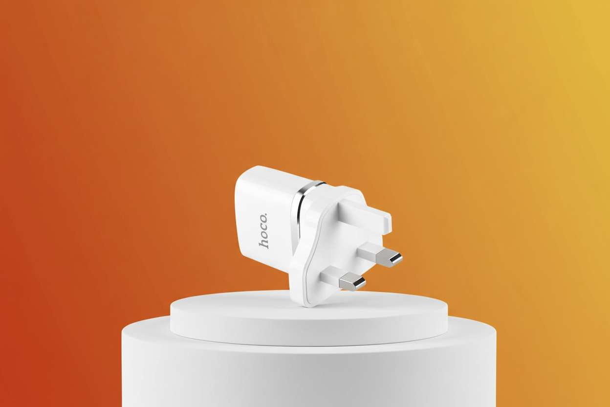 Hoco Wall charger “C11B Smart” UK plug single USB charging adapter