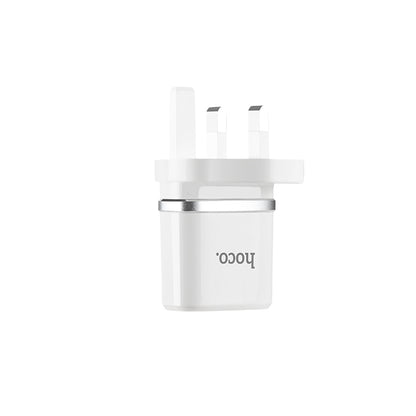 Hoco Wall charger “C11B Smart” UK plug single USB charging adapter