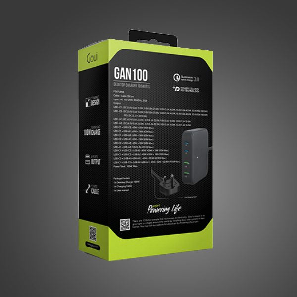 Goui Gan 100  Gan 100W Desktop Charger 4 Ports
