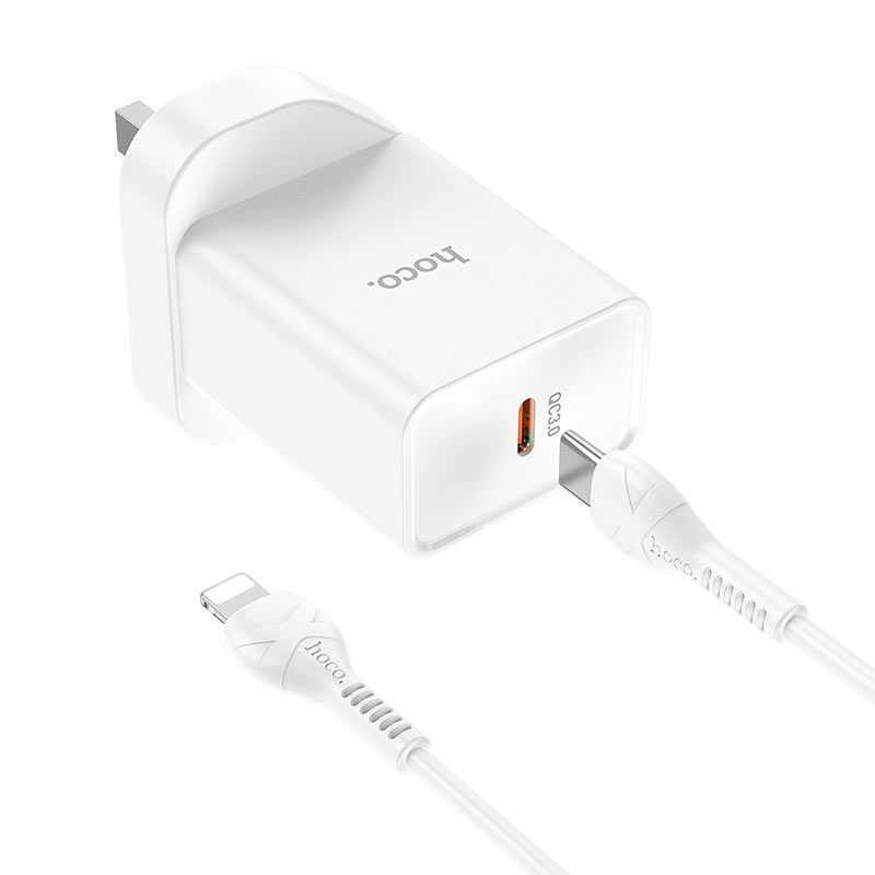 Wall charger “NK6 Rise” single port PD20W UK set with cable
