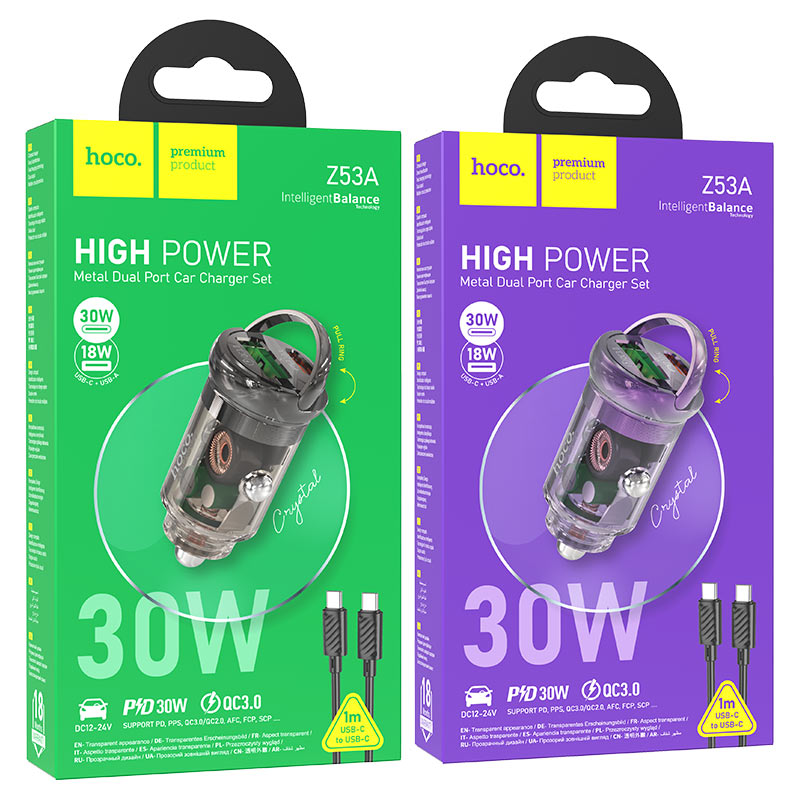 Car charger “Z53A Vision” 30W cable set