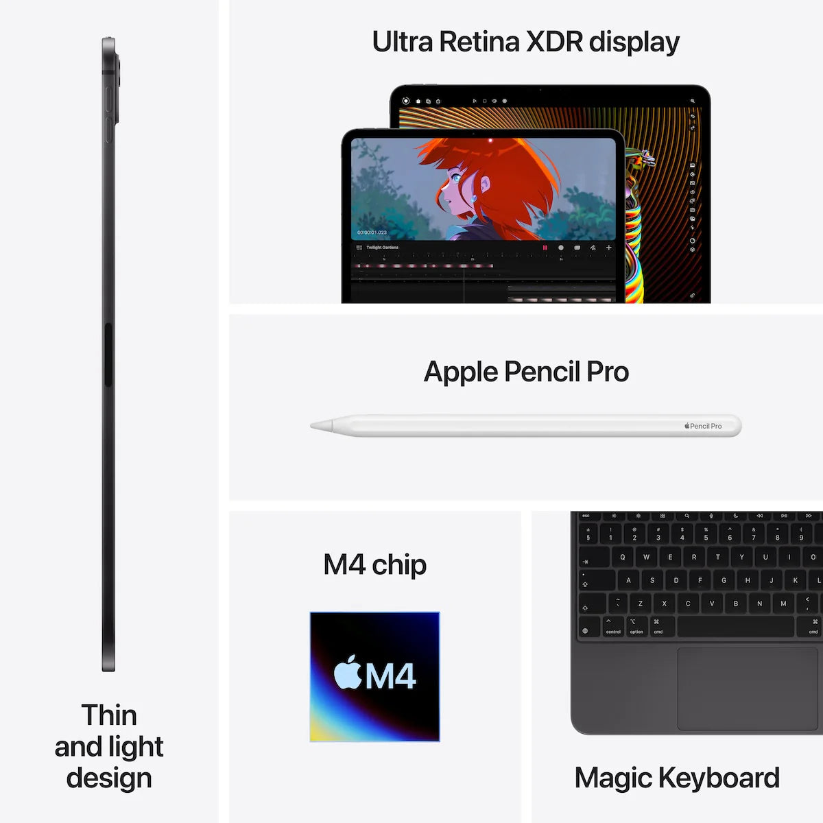 iPad Pro 13 inch M4 Chip 512GB WiFi with Standard glass