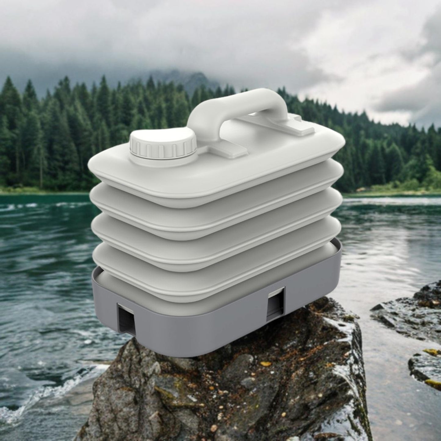 Green Lion Foldable Water Tank 10L - White