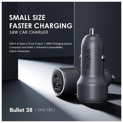 oraimo Bullet 38 38W Car Charger OCC-72D
