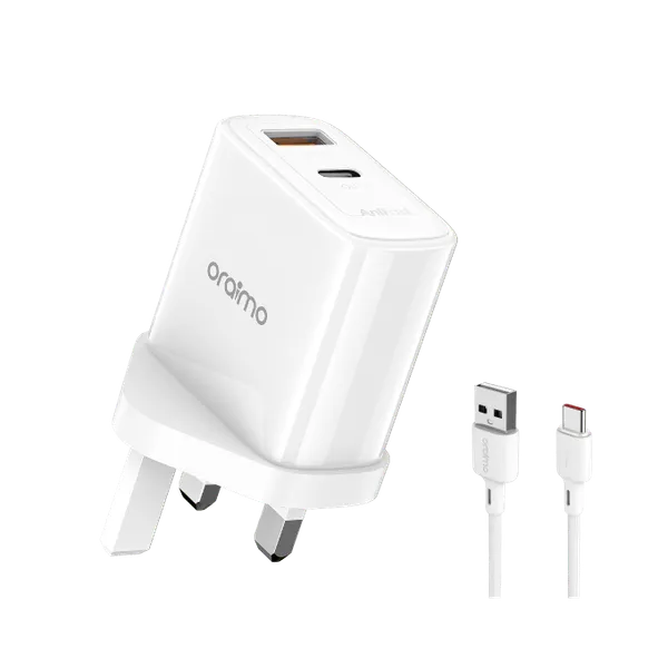 طقم شاحن حائط Oraimo PowerGaN 25 بقوة 25 وات OCW-U100D