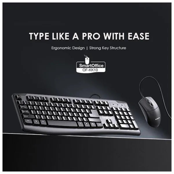 طقم لوحة مفاتيح وماوس سلكي ذكي للمكتب من oraimo OF-KK10